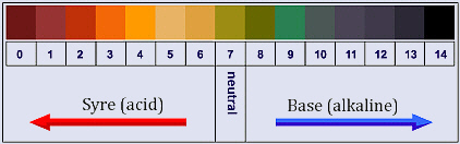 pH værdier for syre og base